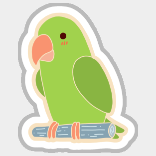 Cute Parrot - Green Sticker